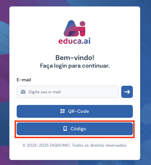 Modal de vincular dispositivo (código)