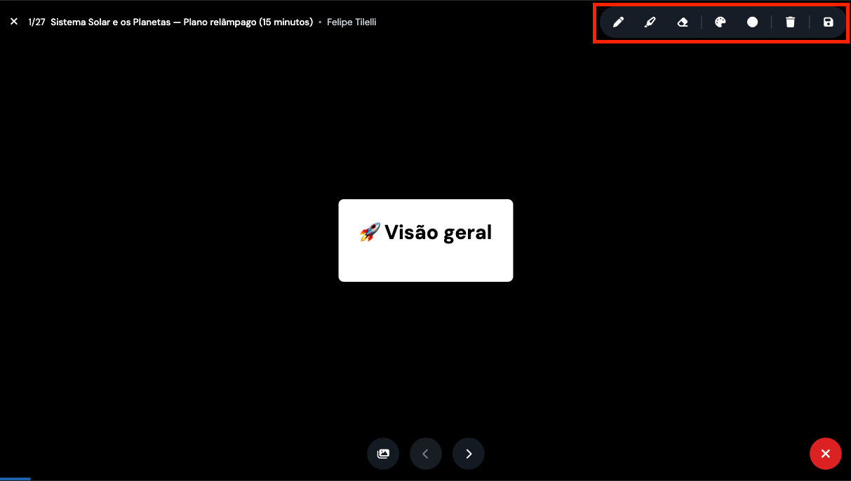 Barra de Ferramentas de Anotação