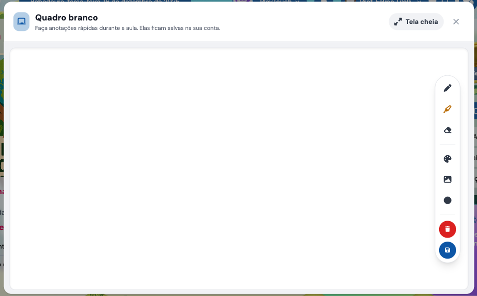 Interface Principal do Quadro Branco