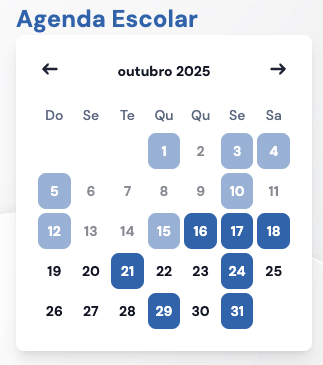 Seção do Calendário