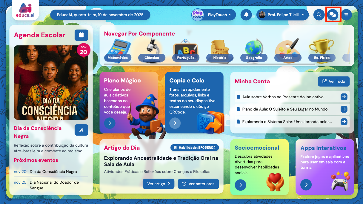 Interface do Chat de IA