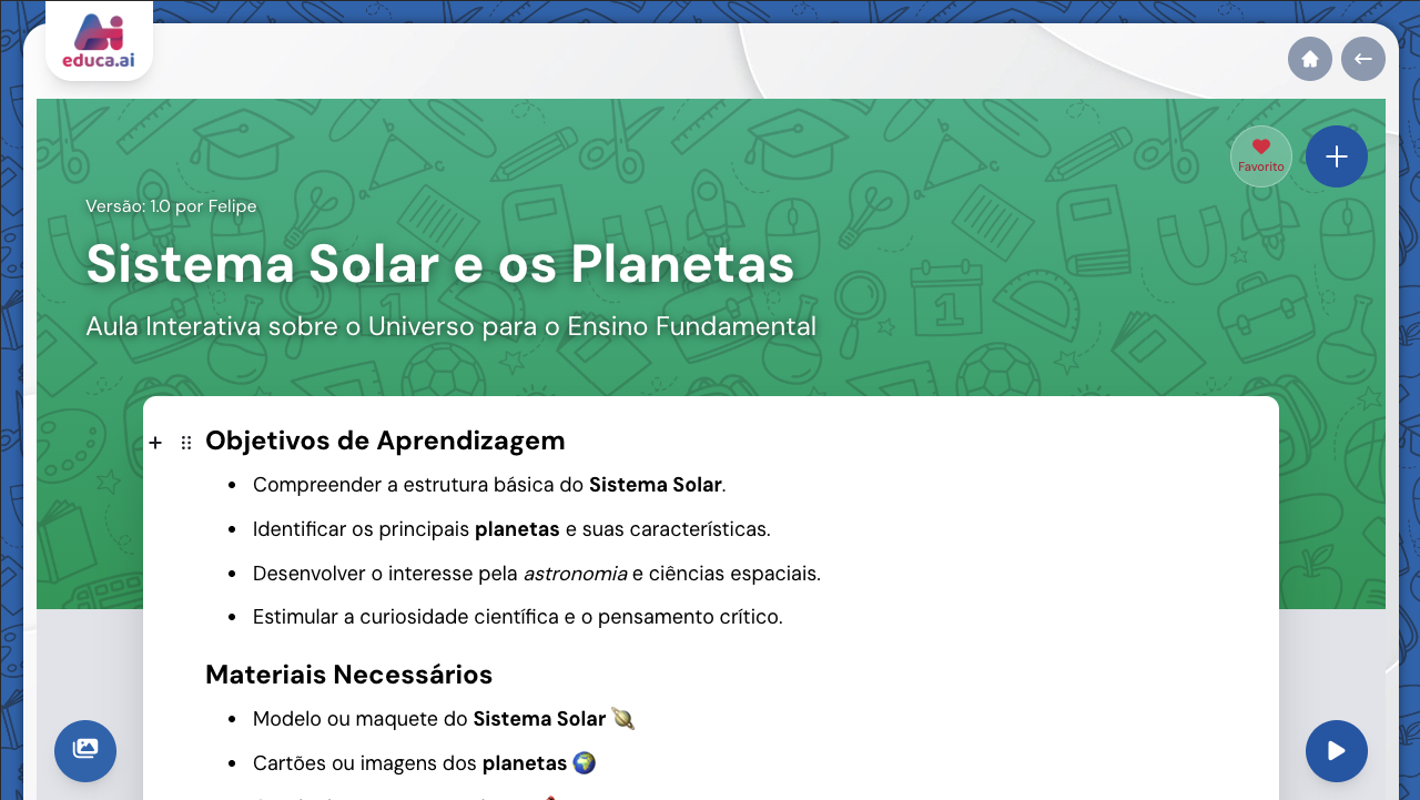 Plano de Aula Gerado