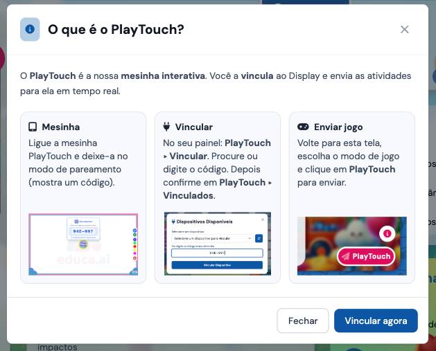 Modal Sobre PlayTouch
